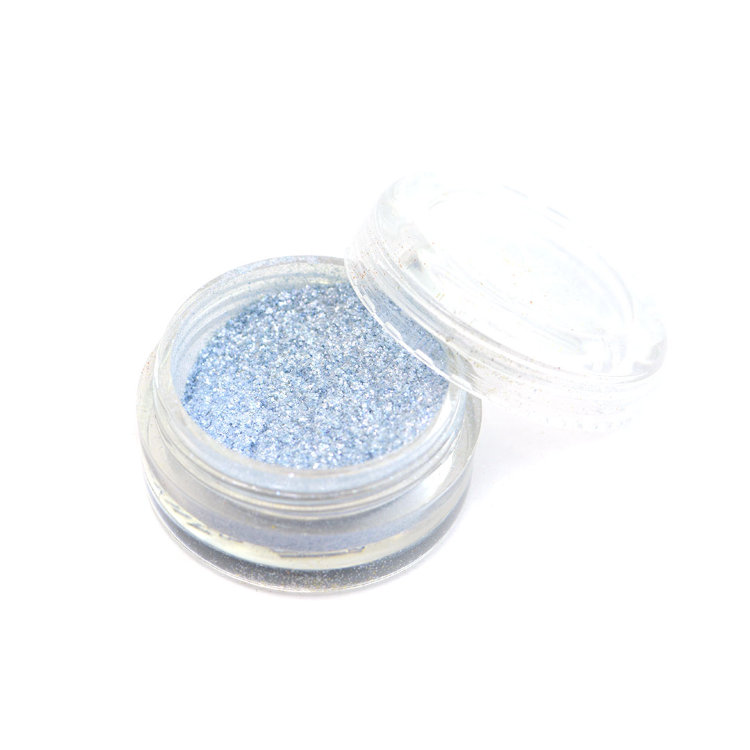 Пыль для дизайна ногтей TNL мерцающая мелкодисперсная №03 голубая