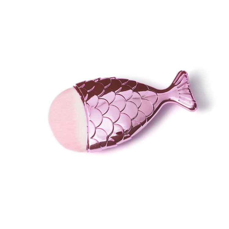 Кисть рыбка для макияжа POLE розовая размер L
