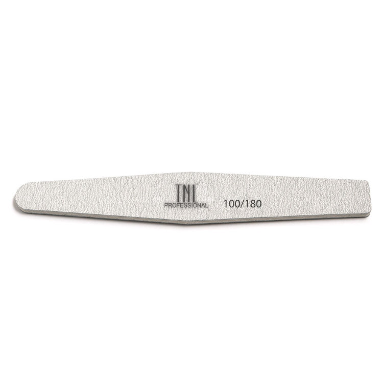 Пилка абразивная для ногтей TNL Ромб 100/180 серая в индивидуальной упаковке Хит продаж