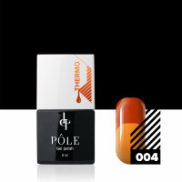Гель-лак для ногтей POLE Термо эффект №04 Морковный и облепиховый 8мл.