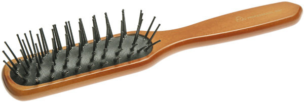 Щетка для волос массажная, деревянная прямоугольная малая