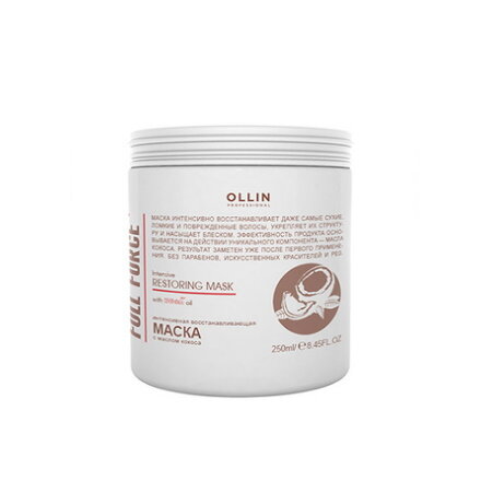 Маска для волос OLLIN Full Force интенсивная восстанавливающая с маслом кокоса, 250мл