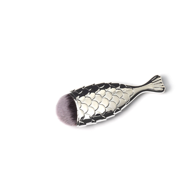 Кисть рыбка для макияжа POLE серебро размер S