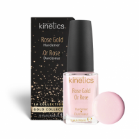 Премиум укрепитель ногтей Kinetics Beauty ROSE GOLD HARDENER нежно-розовый с золотым мерцанием, 15мл