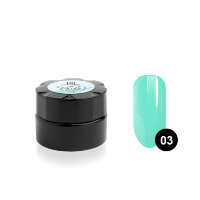 Гель - краска для дизайна ногтей TNL для тонких линий Voile №03 бирюзовая, 6мл