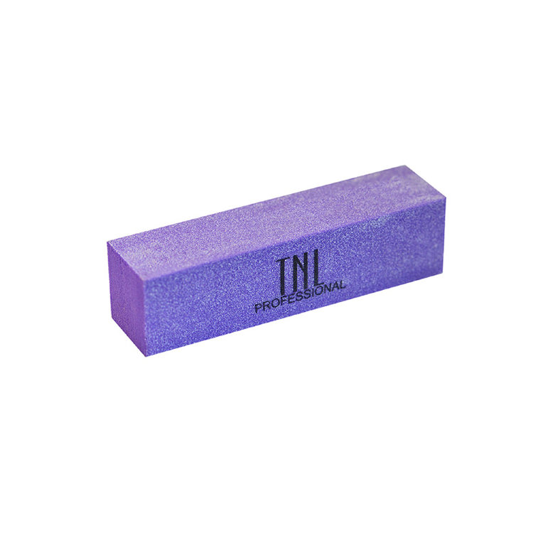 Баф для ногтей TNL medium фиолетовый в индивидуальной упаковке
