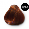 Перманентная крем - краска для волос 8.43 OLLIN COLOR Светло-русый медно-золотистый, 100мл