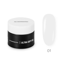 Низкотемпературный однофазный гель для ногтей TNL Ultra Soft №01 белый, 15мл