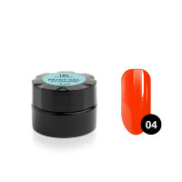Гель-краска TNL для стемпинг дизайна ногтей №04 неоновая оранжевая, 6мл
