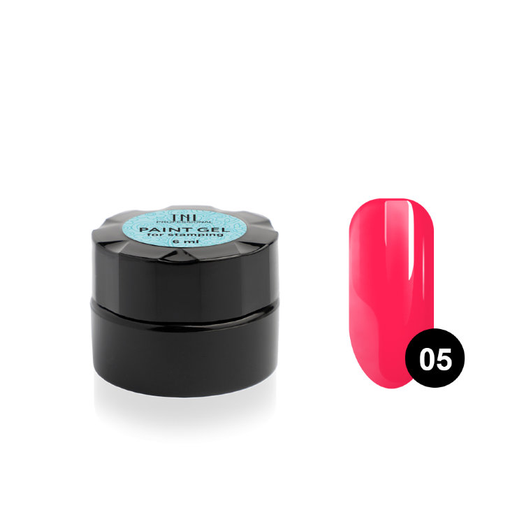 Гель-краска TNL для стемпинг дизайна ногтей №05 неоновая розовая, 6мл