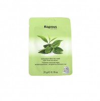 Тканевая маска для лица Kapous Face Care антиоксидантная с экстрактом Зеленого чая, 25г