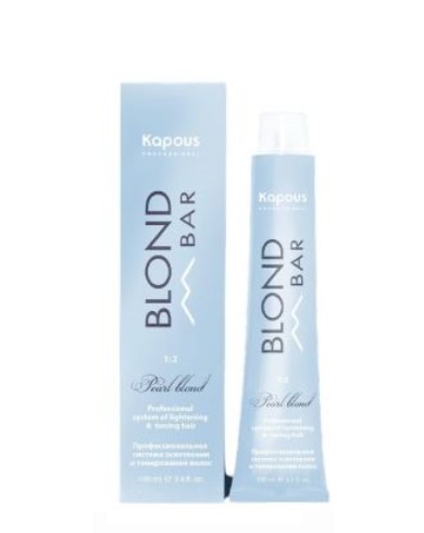 Крем - краска для волос BB 000 Kapous Blond Bar с экстрактом жемчуга прозрачный, 100мл
