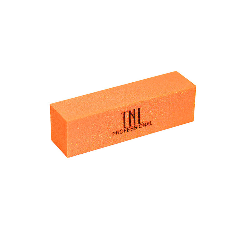 Баф для ногтей TNL оранжевый в индивидуальной упаковке