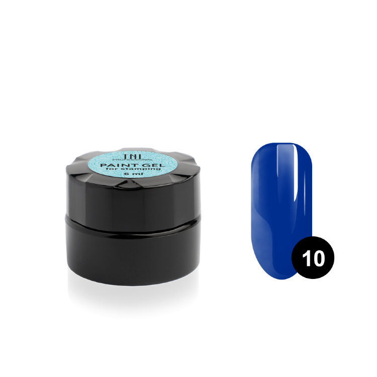 Гель-краска TNL для стемпинг дизайна ногтей №10 синяя, 6мл
