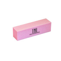 Баф для ногтей TNL розовый в индивидуальной упаковке