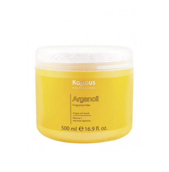 Маска для волос Kapous Fragrance free Arganoil увлажняющая с маслом арганы, 500мл