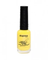 Лак для стемпинг дизайна ногтей Kapous Nails Crazy story желтый, 8мл 