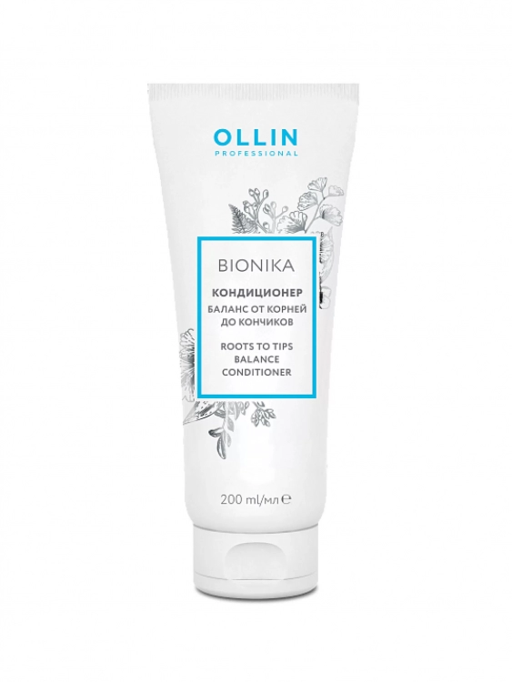Кондиционер для волос OLLIN BioNika Roots to tips Balance Баланс от корней до кончиков, 200мл