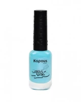 Лак для стемпинг дизайна ногтей Kapous Nails Crazy story бирюза, 8мл 
