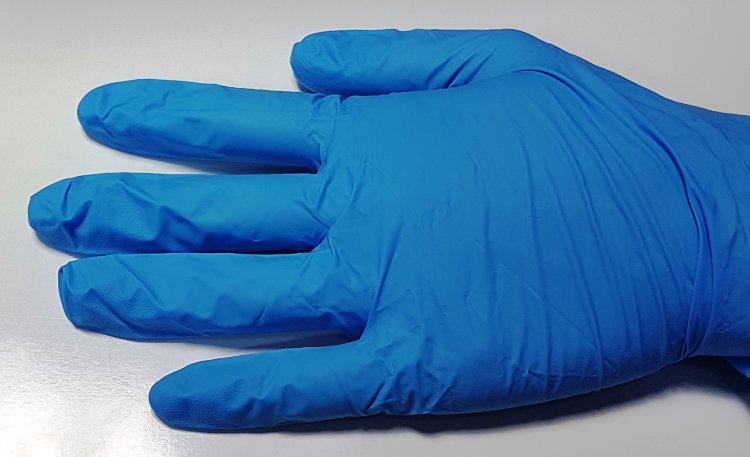 Перчатки TNL нитриловые М голубые, 1 пара