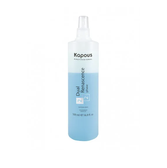 Увлажняющая сыворотка Kapous Dual Renascence 2 phase для восстановления волос, 500мл