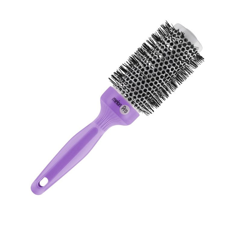Термобрашинг для волос Melon Pro ceramic & ionic с силиконовой ручкой фиолетовый, 43мм