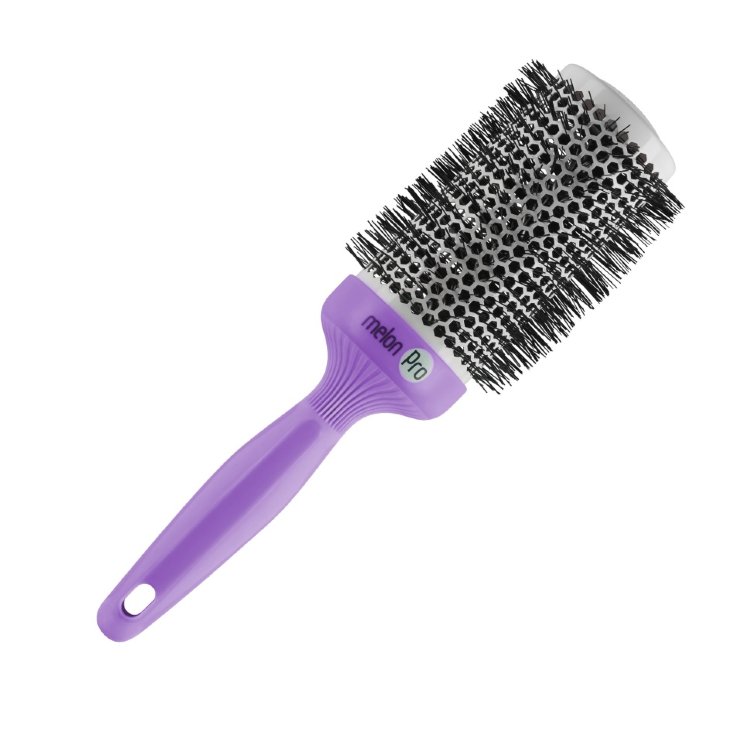 Термобрашинг для волос Melon Pro ceramic & ionic с силиконовой ручкой фиолетовый, 53мм
