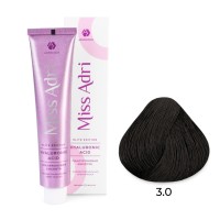 Крем - краска для волос 3.0 ADRICOCO Miss Adri Elite Edition темный коричневый, 100мл 