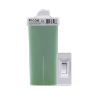 Жирорастворимый воск для депиляции Kapous Depilation зеленый с Хлорофиллом в картридже с мини роликом, 100мл