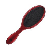 Щетка для волос Melon Pro массажная овальная 100% нейлон 11 рядов красная, 224*70мм