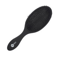 Щетка для волос Melon Pro массажная овальная 100% нейлон 11 рядов черная, 224*70мм