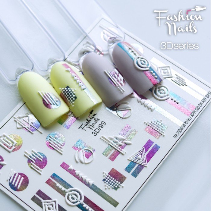 Наклейки для ногтей Fashionnails 3D 99 слайдер дизайн