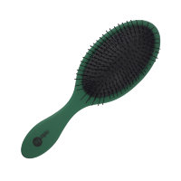 Щетка для волос Melon Pro массажная овальная 100% нейлон 11 рядов зеленая, 224*70мм