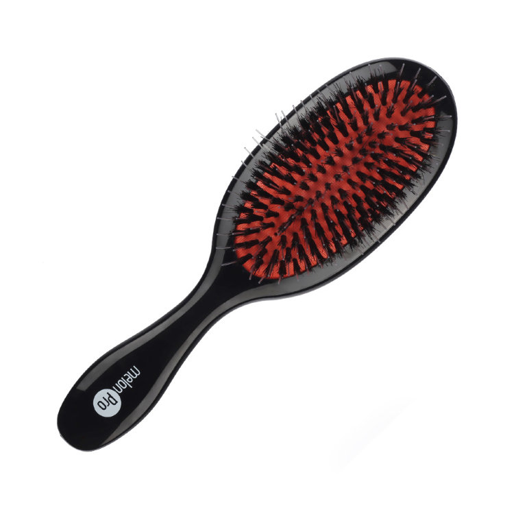 Щетка для волос Melon Pro массажная нейлон + натуральная щетина 9 рядов, 215*65мм
