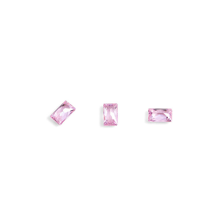 Кристаллы для объемной инкрустации на ногтях TNL Багет №3 розовый, 10шт/уп